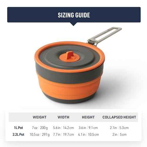 Sea to Summit Frontier Ultralight Collapsible 1-Liter Pot for Backpacking and Camping