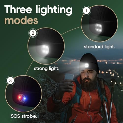 Olulse Unisex Beanie with The Light, Gifts for Men Women Husband Him