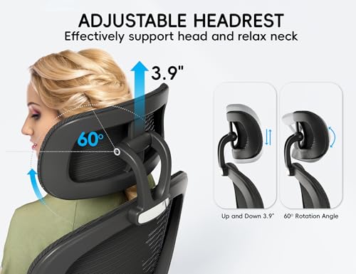 TRALT Office Chair - Ergonomic Office Chair with Back Support, Computer Chair - Home Office Desk Chair, 330 lbs Wide Seat ...