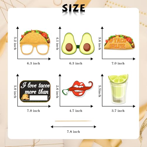 Taco Party Photo Booth Props Cinco De Mayo Birthday Photoshoot Mexican Fiesta Party Photography Props Favor Centerpiece St...