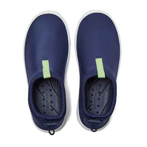 Lands' End Kids Water Shoes, Boys and Girls Water Shoes for Kids, Quick Dry Slip On Aqua Swim Shoes for Kids Pool or Beach, Purple Tie Dye or Navy Blue, Size 1 Little Kid to 7 Big Kid Youth