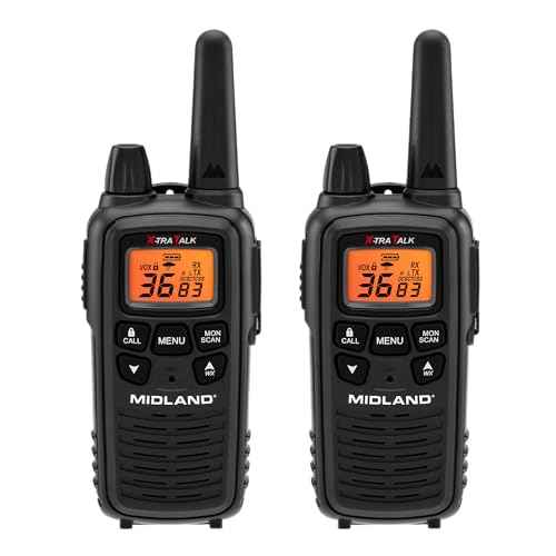 Midland LXT600VP3 FRS Walkie Talkies - Long Range 36-Channel Two-Way Radios, NOAA Weather Alerts(2-Pack, Black)