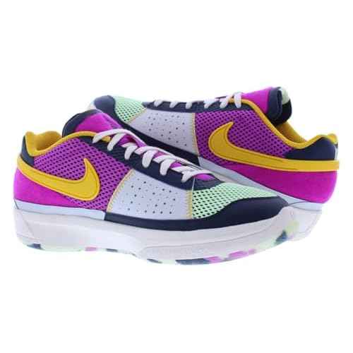 Ja 1 SE Camp Ja Big Kids' Basketball Shoes (FN4977-400, Obsidian/University Gold/Vapor Green/Hyper Violet) Size 6