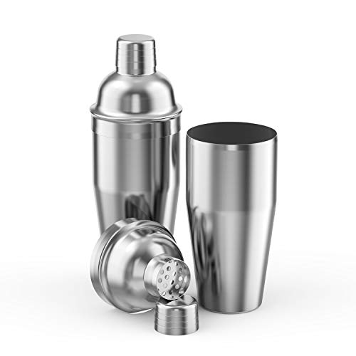 LUCKYGOOBO Cocktail Shaker Set,24 oz Martini Shaker,Bartender Kit with Stand,Stainless Steel Martini Mixer Built-in Strain...