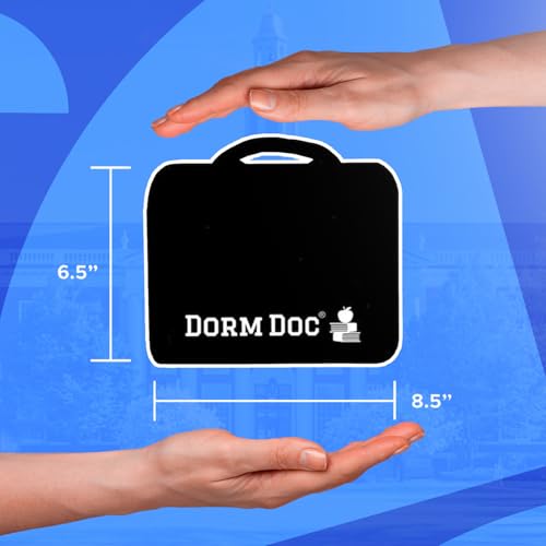 DormDoc College First Aid Kit – Compact Emergency Medical Kit for Dorm Rooms, School, Sports – with Bandages, OTC Medicine...