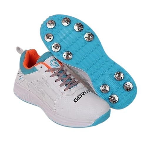KNK Gowin Tyro Metal Spike Cricket Shoe for Outdoor and Field Sports with All Round Performance