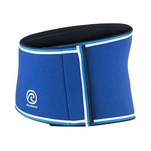 Rehband Rx Original Back Support, Back Compression 7mm Neoprene, Strong Support and high Stability for Lower Back, Weightlifting Fitness Support, Colour:Blue, Size:XX-Large