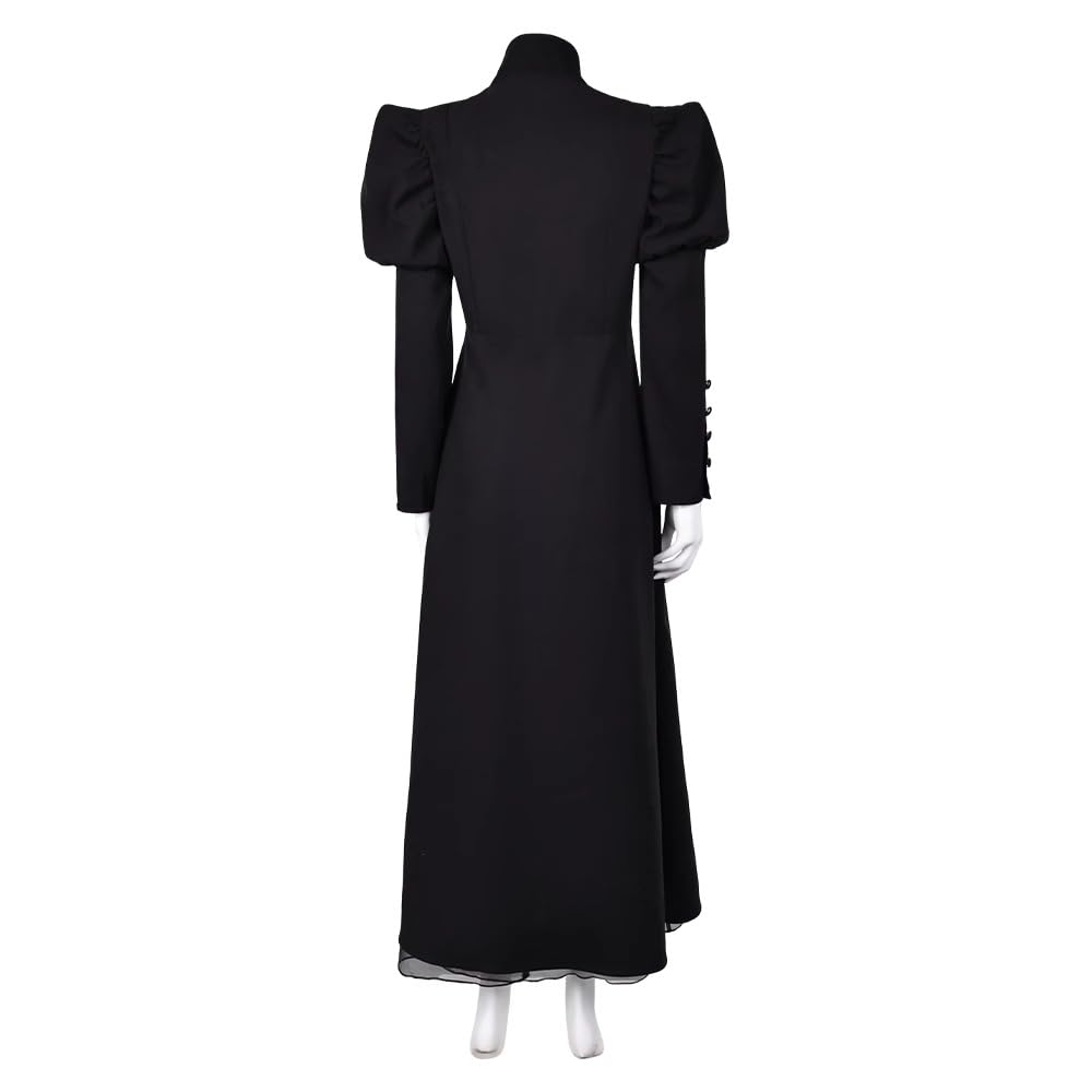 Fiwawe Adult Elphaba Costume Witch Women Cosplay Elphaba Long Dress Black Halloween Outfits (Large,black)