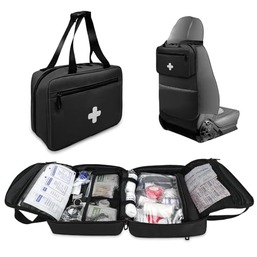 NENYX First Aid Bag Empty, Compact and Portable Medical Supplies Organizer with Multiple Compartments, Emergency Trauma Ba...