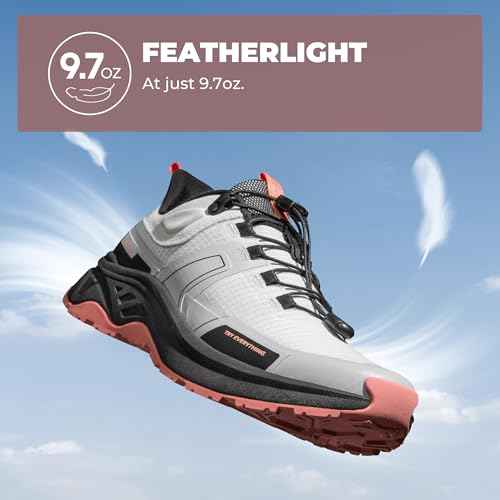NORTIV 8 Women's Lightweight Hiking Shoes Quick Laces Outdoor Fashion Sneakers Gladiator