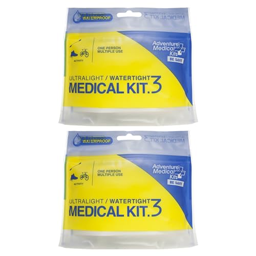 Adventure Medical Kit Ultralight & Watertight Medical Kit .3 - One Person, 1-2 Days - Includes Bandages, Blister Essential...