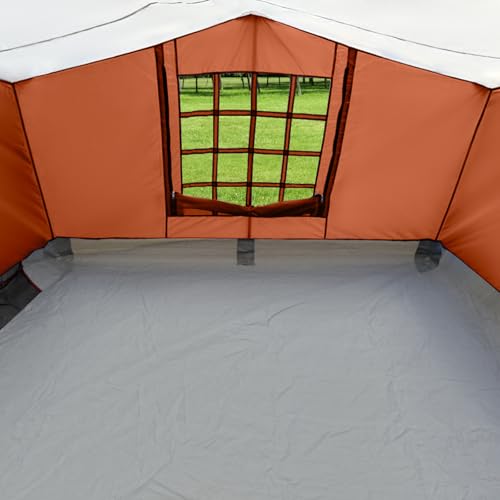 KAMPKEEPER Side Tent for 10 x 10 ft Pop Up Canopy, Easy Setup Gazebo Attachment, Camping Tent Orange (Canopy and Bracket N...