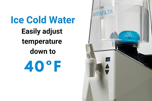 VitaFilta Countertop & Desktop Water Filter and Cooler - Adjustable Temperature Cold Water Dispenser with Advanced Filtrat...