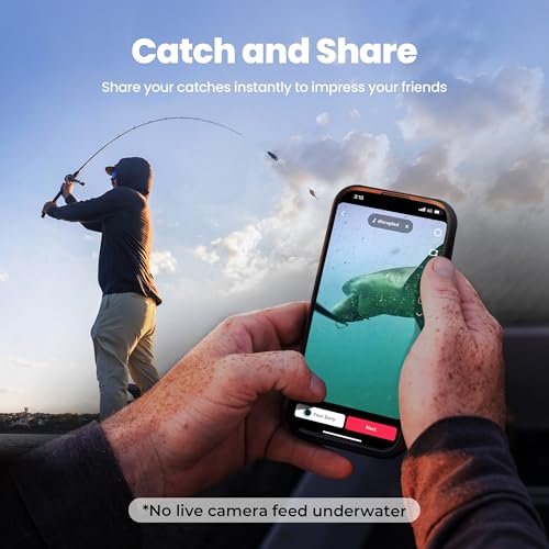 CanFish Fishing CamX Fishing Finders Camera,Lure Action Camera HD 1080P &136°Ultra-Wide-Angle,656FT ROV Waterproof/Motion ...