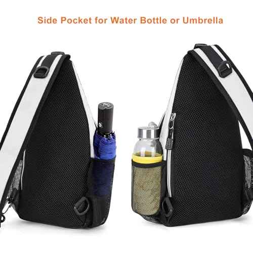 MOSISO Mini Sling Backpack,Small Hiking Daypack Travel Outdoor Casual Sports Bag, Ivory White