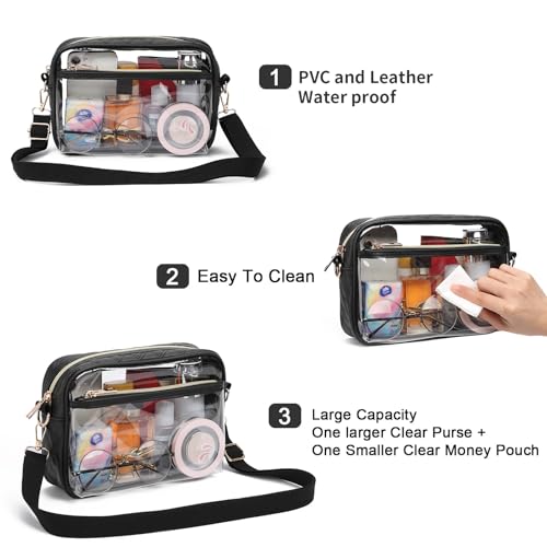GAEKEAO Small Crossbody Bags for Women Vegan Leather Wide Strap Trendy Design Camera Bag Purse Shoulder Handbag Travel