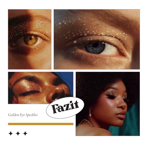 Fazit Makeup Patches - Golden Eye Speckles - Glow Up Make-Up Patches - Cute Glitter Makeup Accessories for Women - Cosmeti...