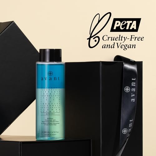 Avant | Bi-Phase Hyaluronic Acid Rejuvenating Micellar Water | 1x 6.76 fl oz | Anti-Ageing, Brightening, Helps Reduce Wrinkles & Improve the Appearance of Sagging Skin & Uneven Skin Tone
