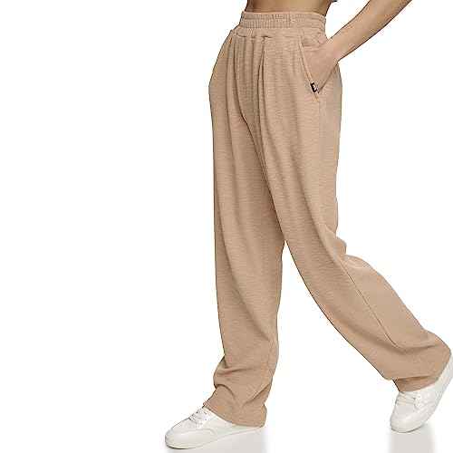 DKNY Womens Performance Trouser Tech Slub Relaxed Fit