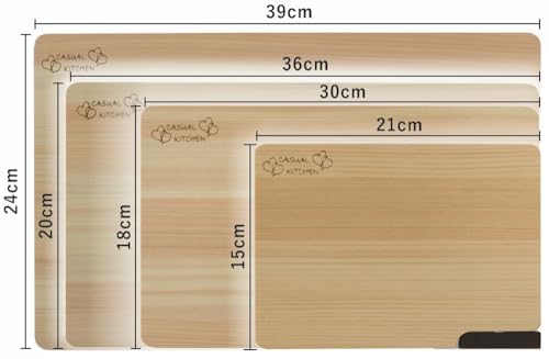 Daiwa Sangyo Cutting Board with Stand, Dishwasher Safe, Wood, Cypress, Lightweight, Made in Japan, Mildew Resistant, 11.8 ...