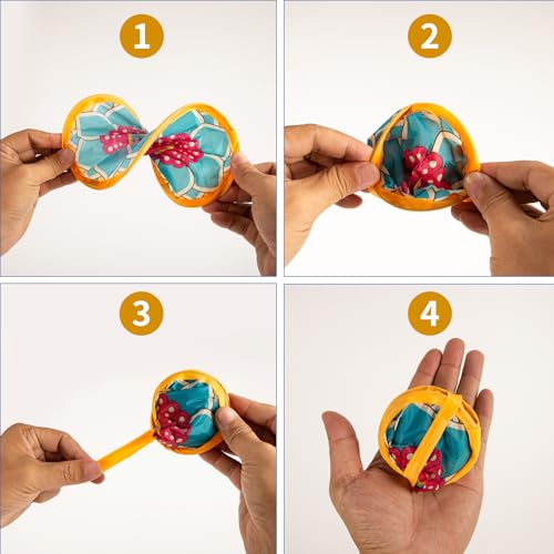 JYSILIYH 12pcs Mandala Round Foldable Hand Fan Japanese Foldable Fan Style Handheld Compact Cooling Fans,Round Folding Fan...