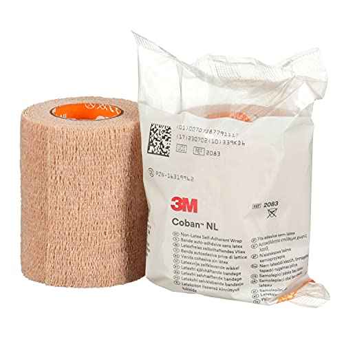 3M¢â Coban¢â NL Non-Latex Self-Adherent Wrap with Hand Tear, 2083, 3 in x 5 yd, 24 Rolls/Case