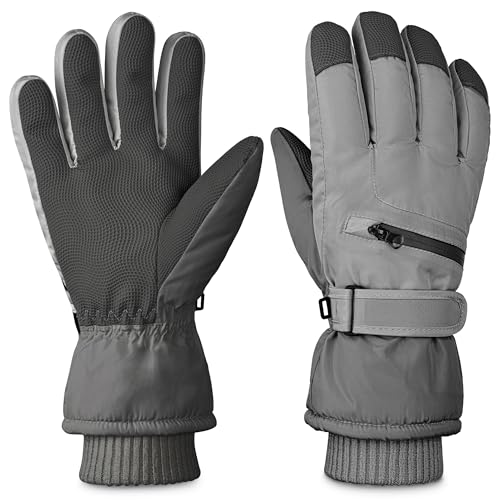 Gilotop Winter Ski Gloves for Men & Women - Waterproof Thermal Windproof with Touchscreen,Non-Slip Grip for Outdoor Skiing...