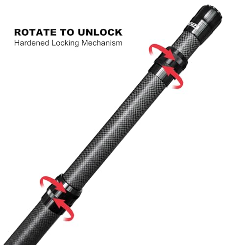 Fzkaly Carbon Fiber Pool Pole, Professional 15 FT Telescoping Swimming Pool Cleaning Pole 4.6 to 15 FT, Ultra-Lightweight ...