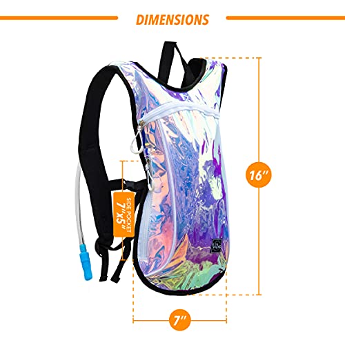 Vibe Festival Gear Hydration Pack Backpack with 2L Water Bladder for Women, Men, Teens, Kids - Hydropack Hydro Sports, Out...