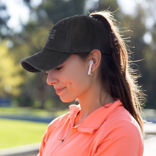 Speedy Pros Ponytail Cap Women's Baseball Cap Embroidered This My Camping Hat Embroidery Cotton
