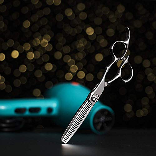 AOLANDUO 6 Inch Professional Hairdressing Scissors -High End AICHI Steel Handcrafted Hair Scissors - Razor Edge/Offset Design/Pro Ergonomic for Salon Stylists Beauticians and Barbers