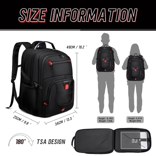 Z-MGKISS Travel Backpack,Extra Large Travel Laptop backpack, Travel Backpack for Men Women with TSA Airline Approved Lugga...