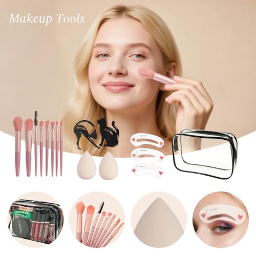 All in One Makeup Kit for Women Full Kit,Makeup Set for Women, Includes Eyeshadow Palette/Foundation/Lipstick/Eyeliner/Mas...
