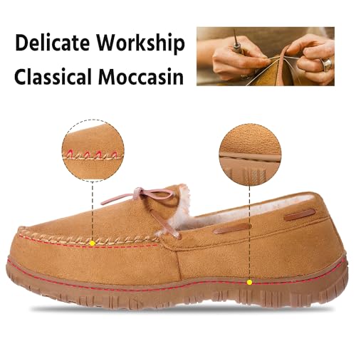MIXIN Mens Slippers Indoor Outdoor Memory Foam House Shoes Anti-Slip Moccasins Slippers for Men