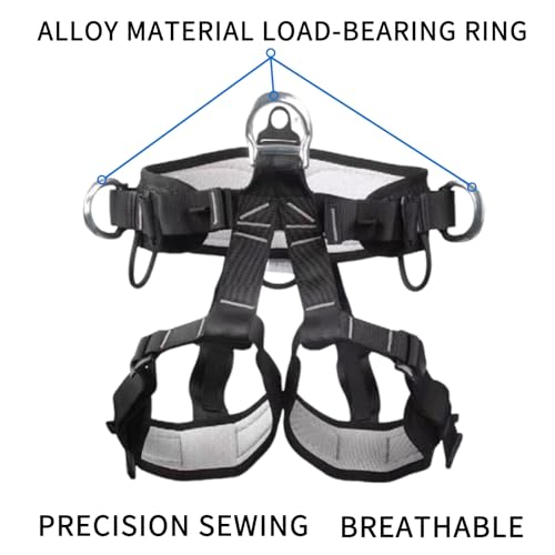 Lydnvjx Tree Climbing Gear, Tree Climbing Spikes， with Adjustable Climbing Straps and Steel Core Flip Line Arborist Equipm...