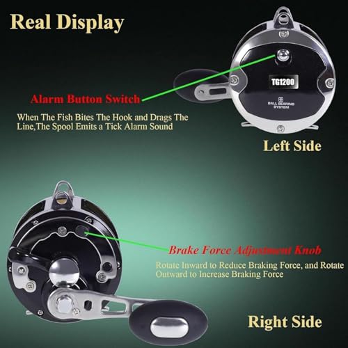 SAMOLLA Deep Sea Fishing Reels 44-66Lb Max Drag for Saltwater or Freshwater Ocean Conventional Reel Saltwater Fishing Reel...