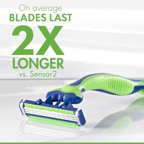 Gillette Sensor3 Sensitive Men's Disposable Razor, 12 Razors