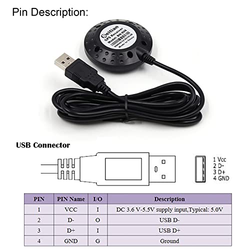 Geekstory BN-808 G-Mouse USB GPS Dongle Navigation Module M8030-KT Chip External GPS Antenna with 4M Flash USB GPS Receive...