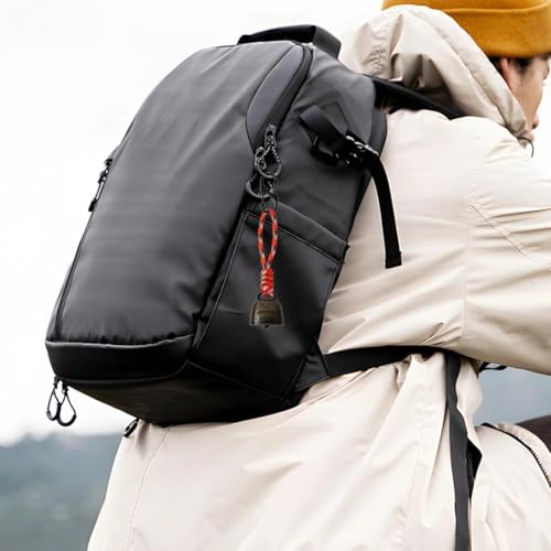 2 Pcs Outdoor Bears Bells, Vintage Bears Bell with Nylon Strap and Keychain, Loud Anti-Lost Bell for Survival Hiking Campi...