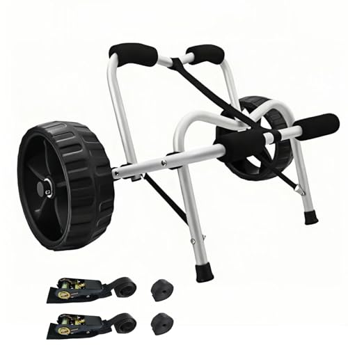 Vanhunks Kayak Cart Dolly Foldable Kayak Trolley Wheels with 10-Inch Airless Tires for Carrier Canoe SUP Paddleboard Trans...