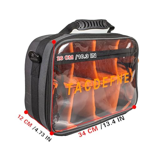 TACDEFNEX Waterproof Fishing Reel Case with 8 Shockproof Compartments – Portable Tackle Organizer for Spinning, Baitcastin...