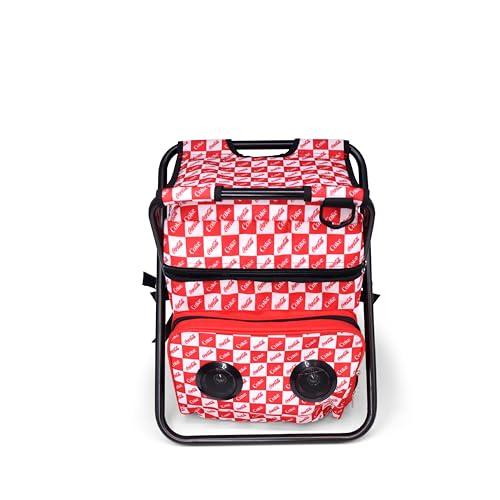 Backpack Stool Cooler Chair with Bluetooth Stereo Speakers, Heavy Duty 400Lbs Max Load, Portable Lightweight Stool Backpac...