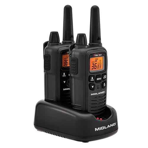 Midland LXT600VP3 FRS Walkie Talkies - Long Range 36-Channel Two-Way Radios, NOAA Weather Alerts(2-Pack, Black)