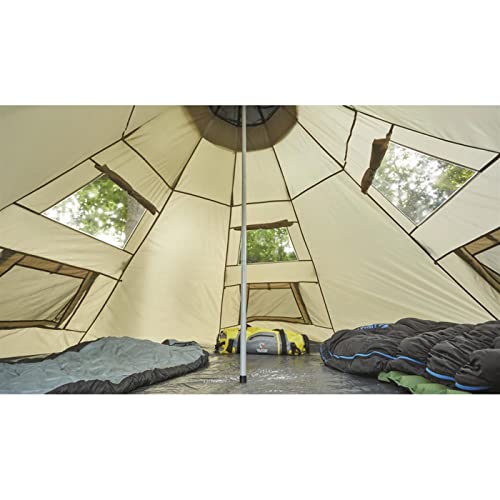 Guide Gear 10' x 10' Teepee Tent for Adults Outdoor Camping, 2-Person, Instant Easy Set-Up Waterproof 4-Season Tents for B...