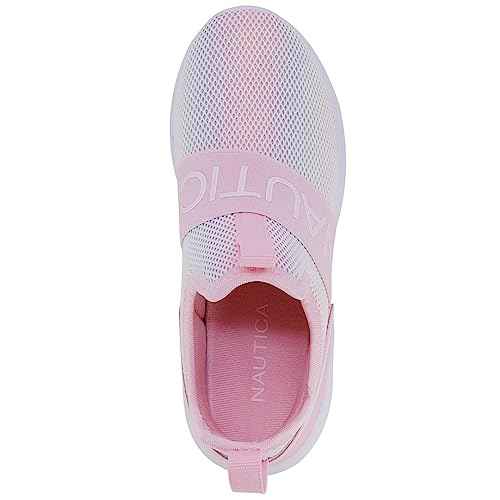 Nautica Youth Girls Slip-On Athletic Sneakers - Stylish Running and Tennis Shoes for Little and Big Kids