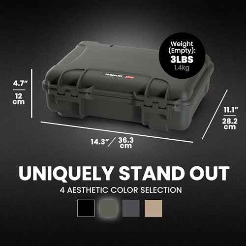 NANUK 910 Hard Case with Custom Foam Insert for 2 UP Glock Single Sporting Gear, IP67 Waterproof Hard Storage, Canada 2 UP Glock Short Case ? (14.3¡¯¡¯ x 11.1¡¯¡¯ x 4.7¡¯¡¯)