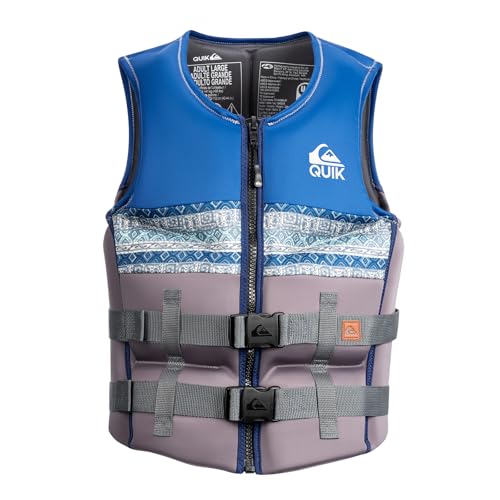QUIKSILVER Men's Life Vest, USCG and Transport Canada Approved Type III PFD, Evoprene CGA Personal Flotation Device for Je...