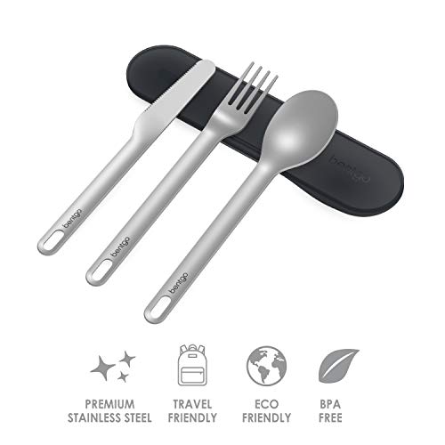 Bentgo Stainless Travel Utensil Set - Reusable 3-Piece Silverware Set with Carrying Case, High-Grade Premium Steel, BPA-Fr...
