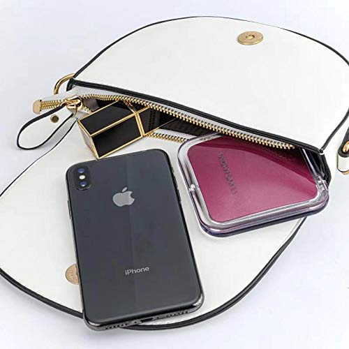 Magnifying Compact Mirror - Snowflakes Elegant Compact Pocket Mini Makeup Mirror Double Sided 1x/10x Magnification Cosmetic Mirr