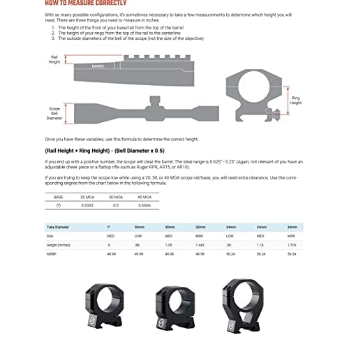 Athlon Armor 34 mm Medium Height (1.16") Scope Ring